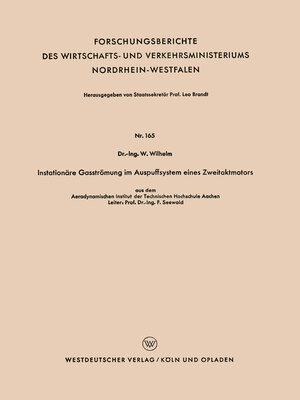 cover image of Instationäre Gasströmung im Auspuffsystem eines Zweitaktmotors